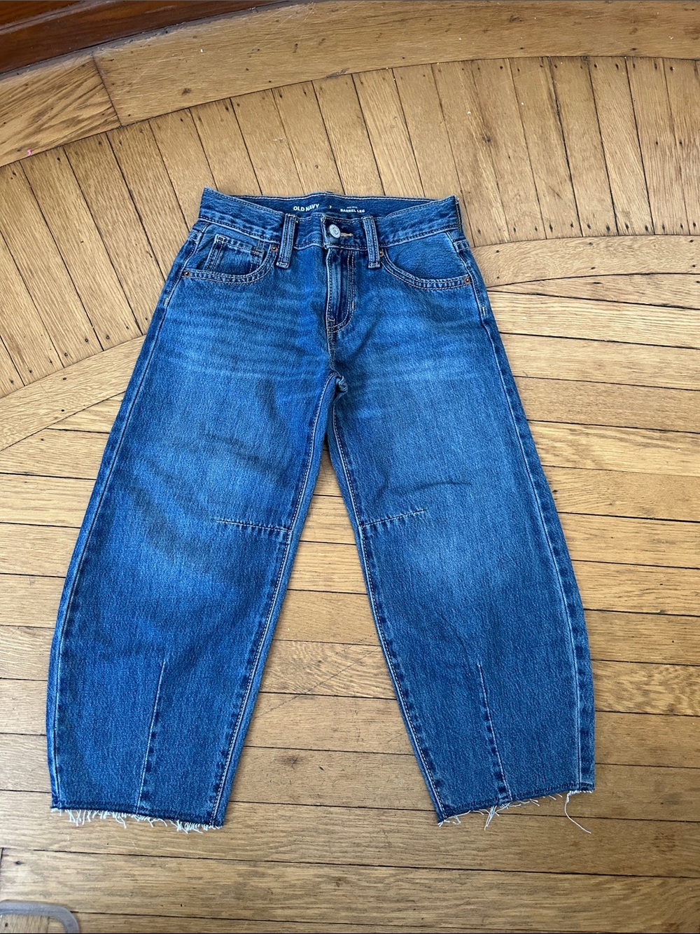 Old Navy girls Medium Blue barrel leg Jeans